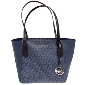 Michael Kors Blue and Black Tote Bag